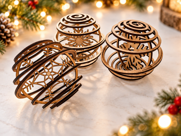 Boules de Noel bois