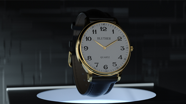 Infinity Watch V3 - Gold Case White Dial / STD Version (Gimmick and Online Instructions) by Bluether Magic