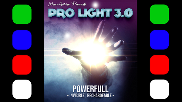 Pro Light 3.0 White, Red, Green, or Blue Pair (choose a color) (Gimmicks and Online Instructions) by Marc Antoine