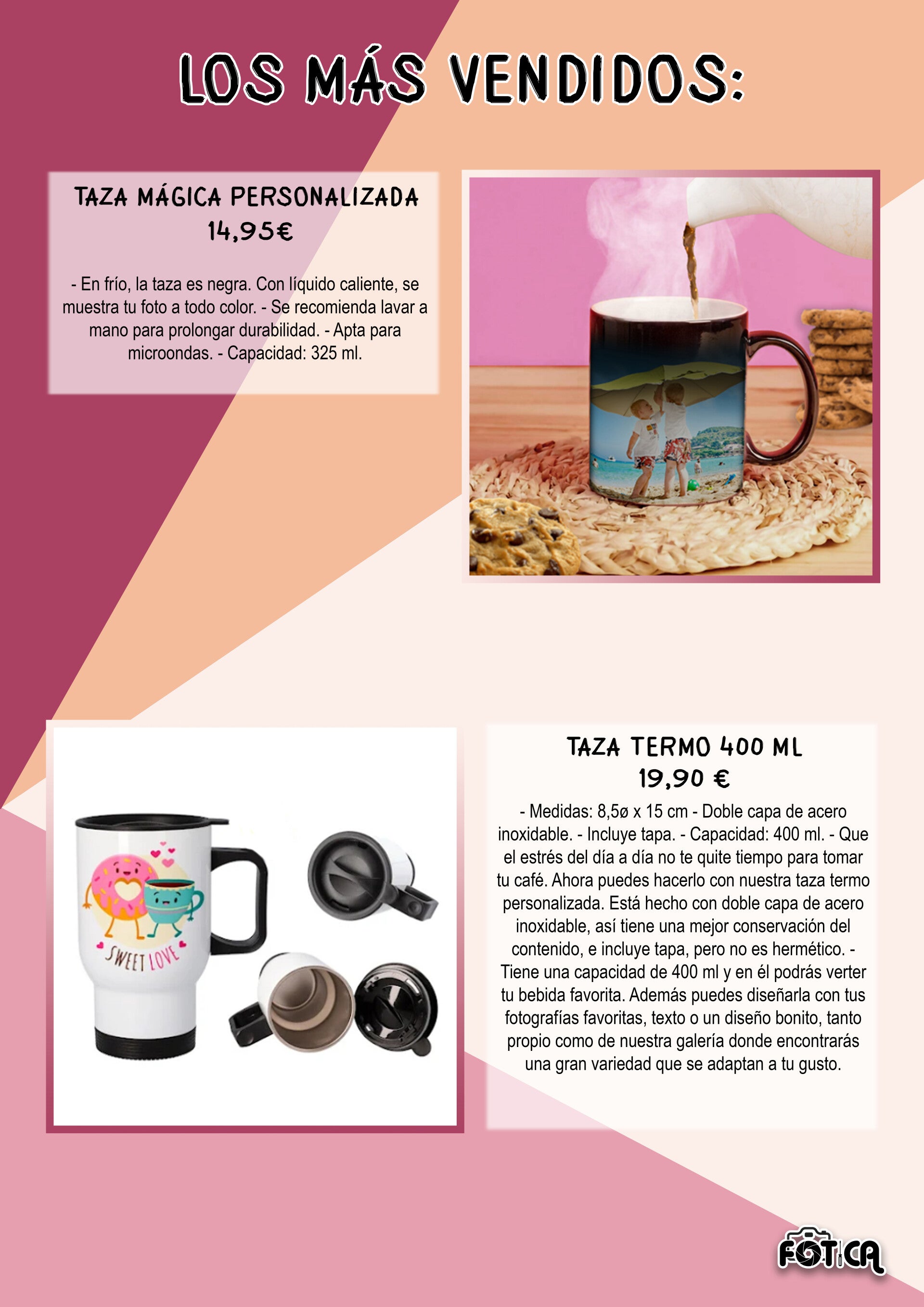 TAZA TERMO taza magica PERSONALIZADO  con foto