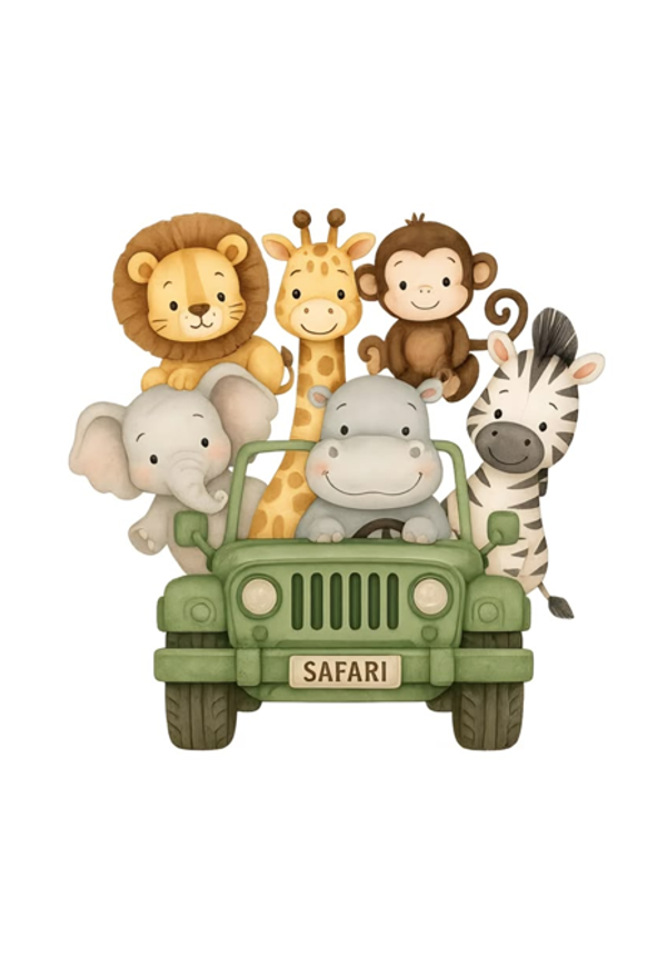 Wenskaart 'safari'