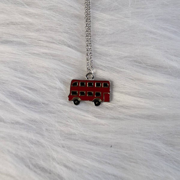 Little Red Bus Necklace
