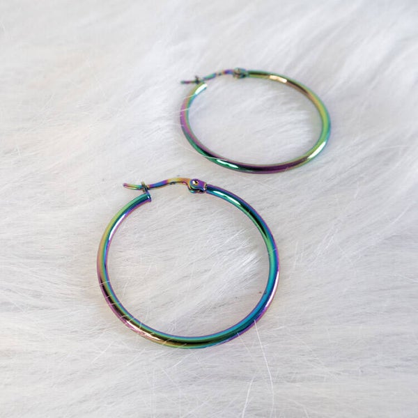 Rainbow Glow Hoops