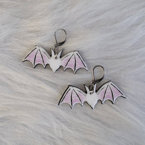 Ghostwing Bat Earrings