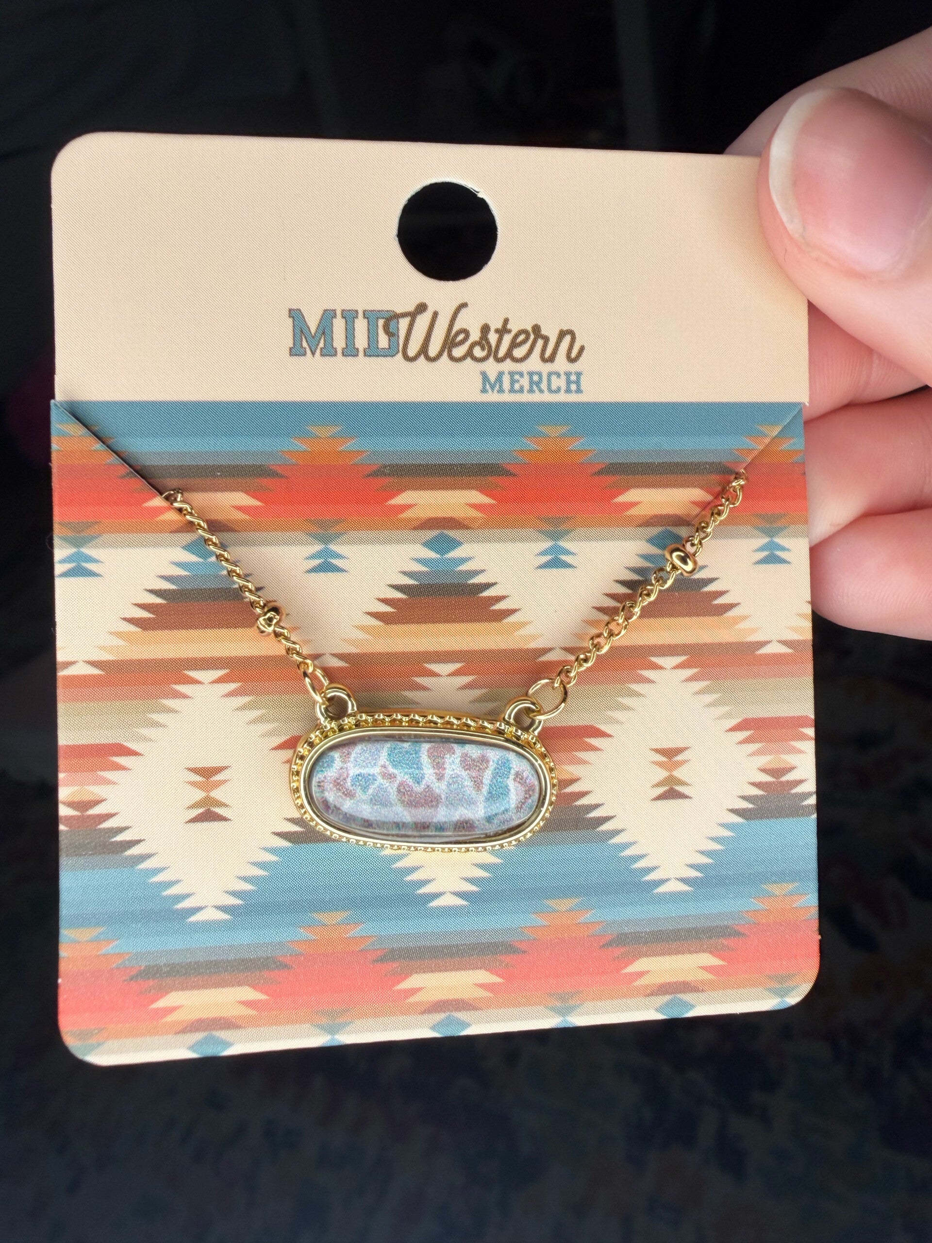 Prairie Camo Pendant Necklace