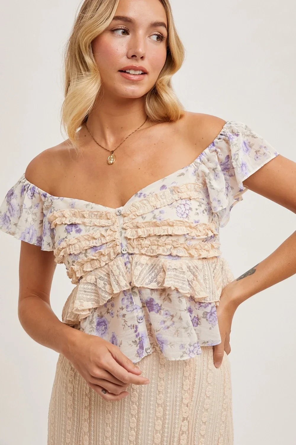 Sweet Lavender Lace Top
