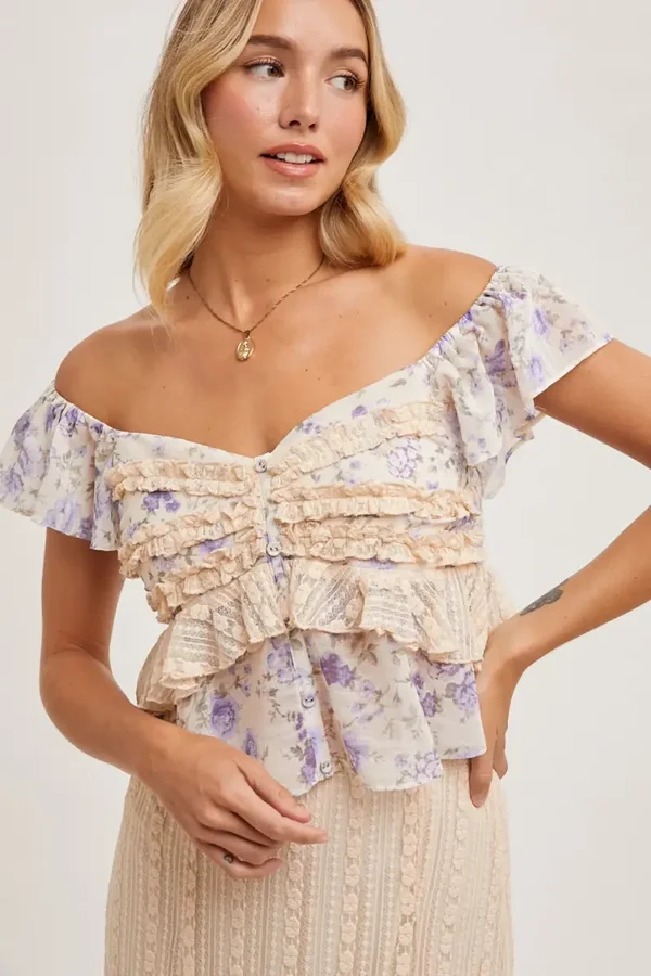 Sweet Lavender Lace Top