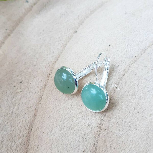 Sterling zilver oorbellen aventurijn