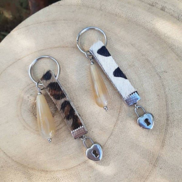 Vachtleren sleutelhangers