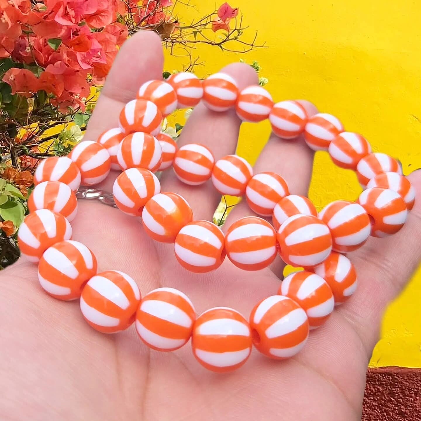Oranje kralenarmband
