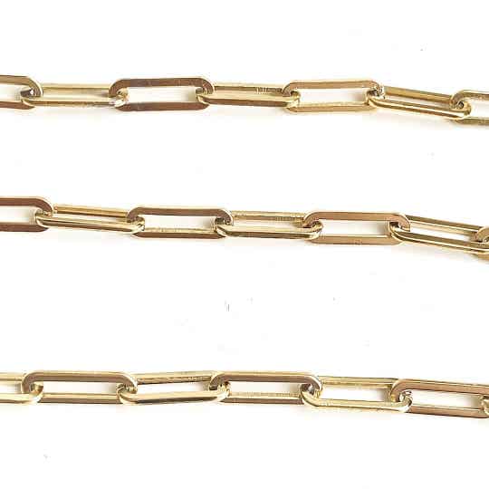 Rvs schakeljasseron goud