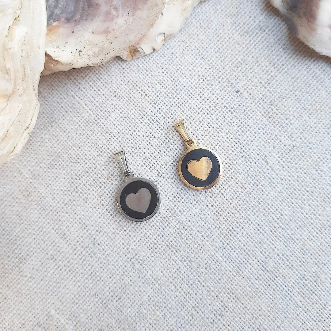 Rvs hanger hart zwart