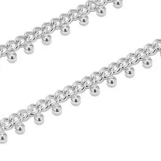 Rvs jasseron bolletjes, zilver