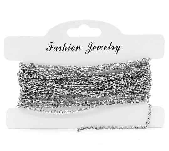 Rvs basis jasseron, zilver ,1,5 of 2 mm