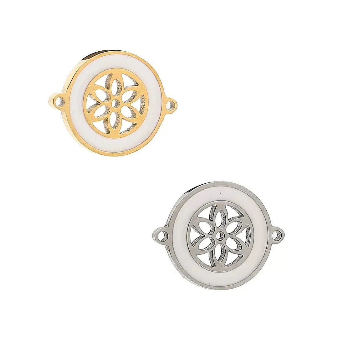 Rvs tussenstuk, bloem