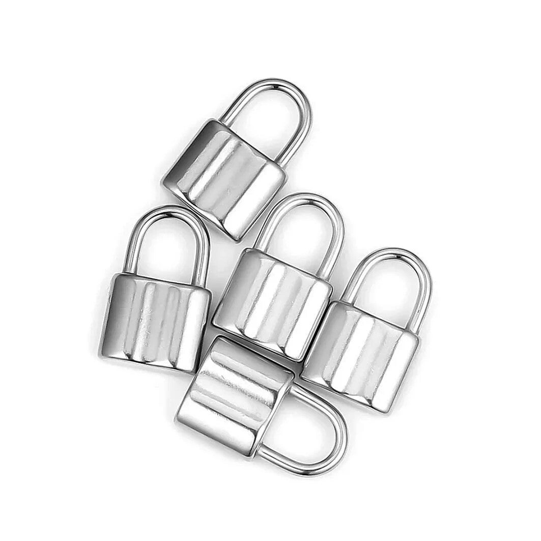 Rvs slotbedel, zilver