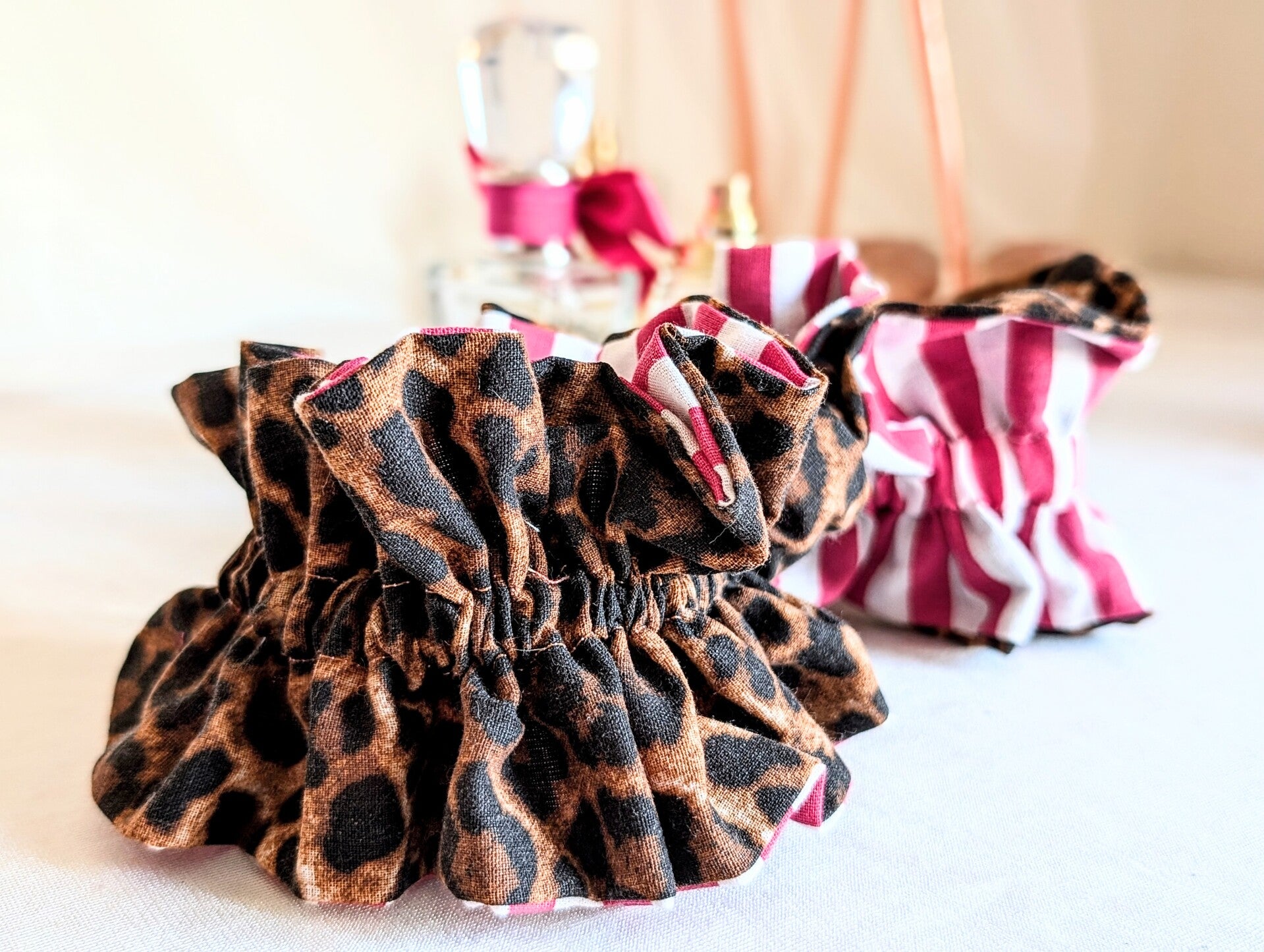 Leopard / Pink Stripe