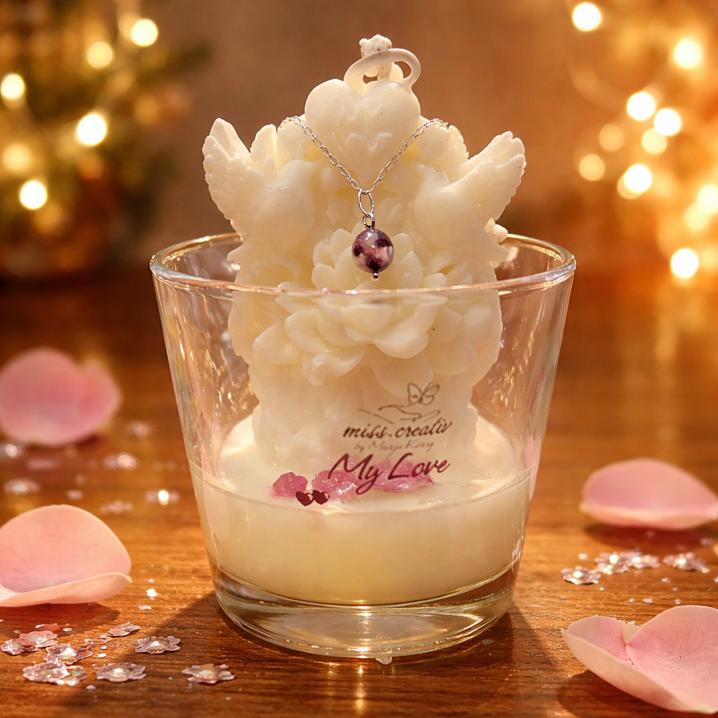 Sojawachskerze "My Love" inkl. Halskette