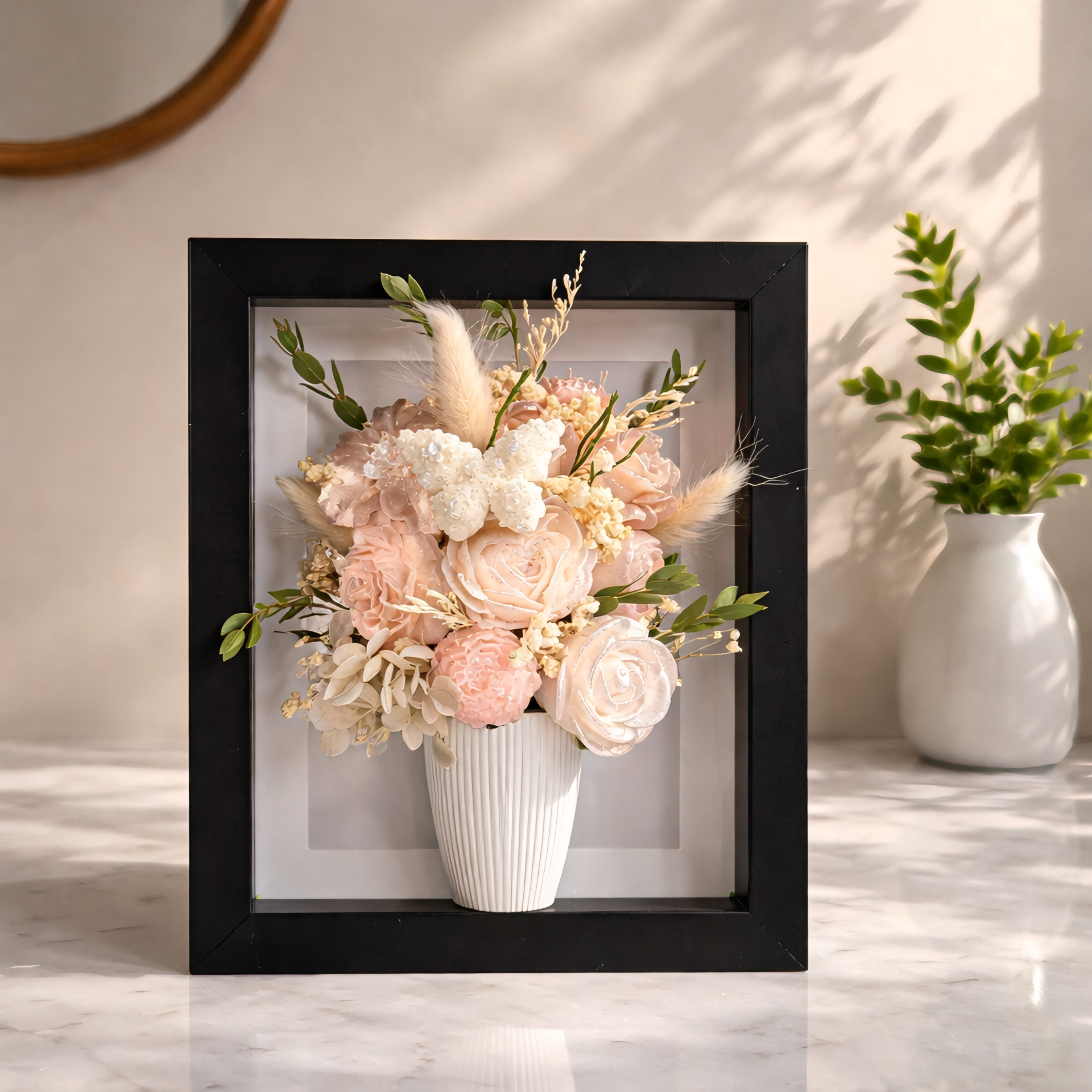 Sojawachsblüten im Bilderrahmoptik