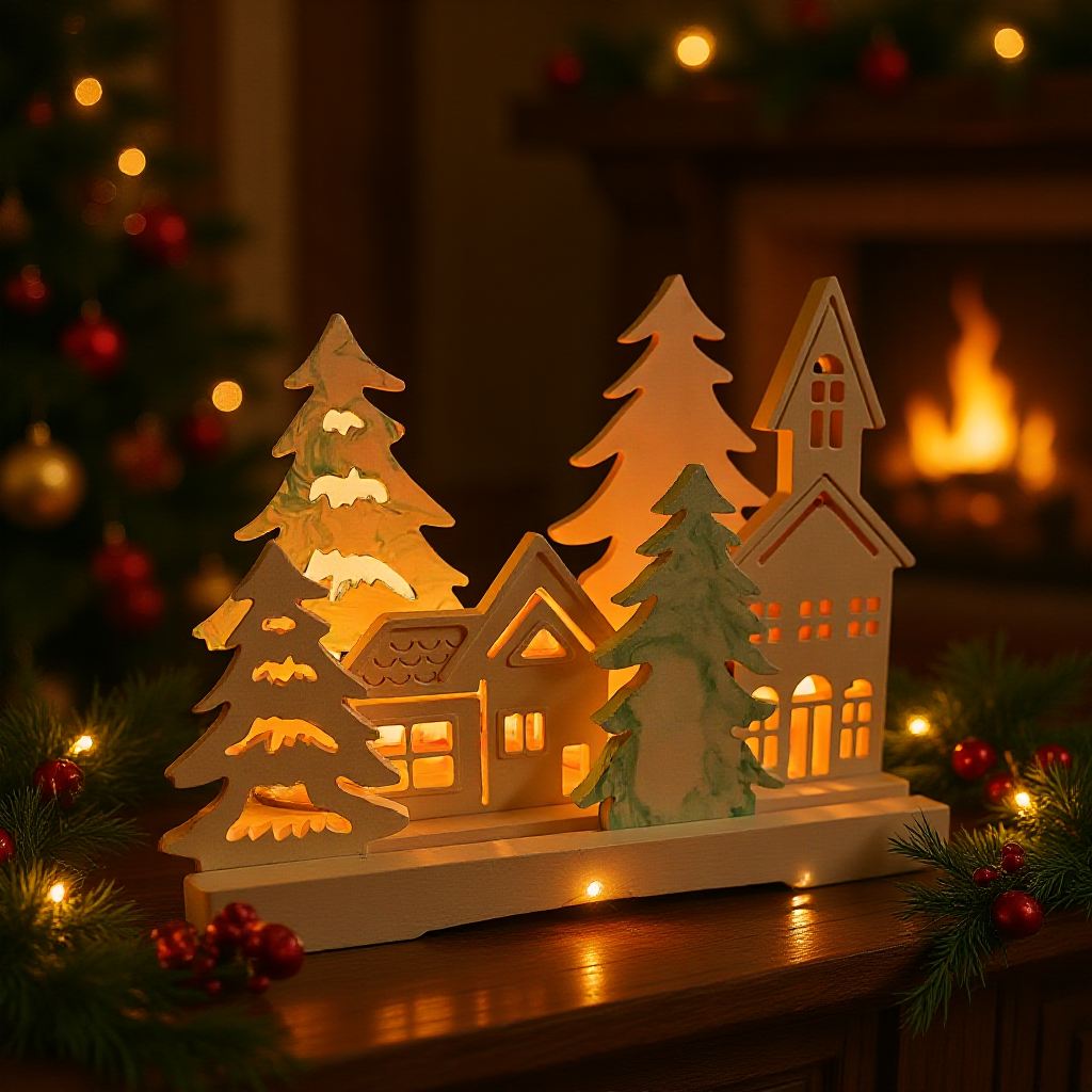 Winterdorf Deko aus Raysin