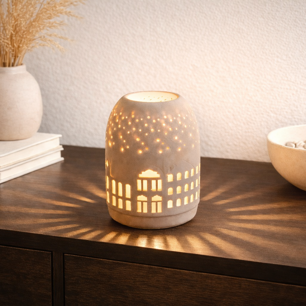 Lichterkuppel "Stadt mit Sterne" inkl. Sockel