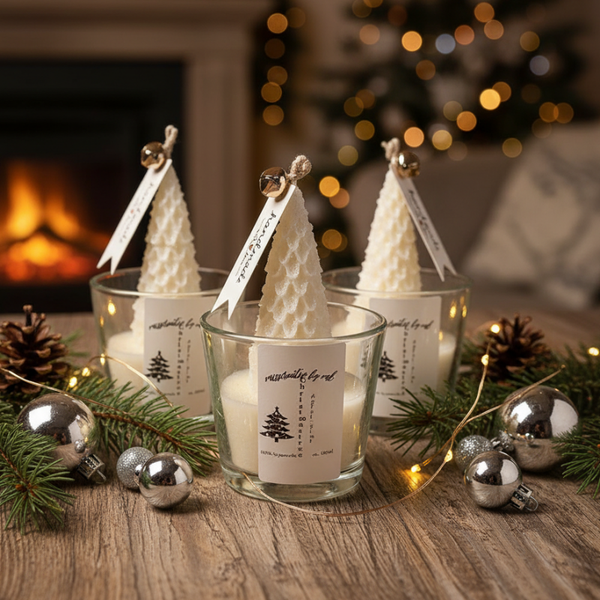 Weihnachtliche Tannenbaumkerzen