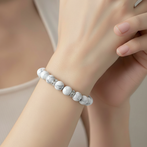 Perlenarmband Howlite