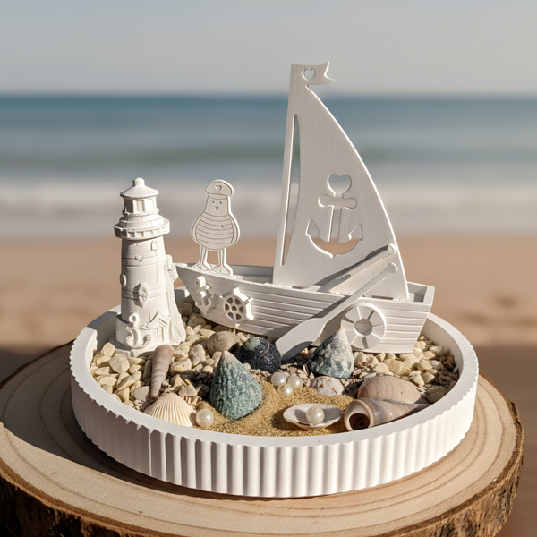 Maritime Miniatur-Szene „Küstenzauber“