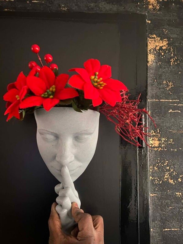Gezicht met bloemen