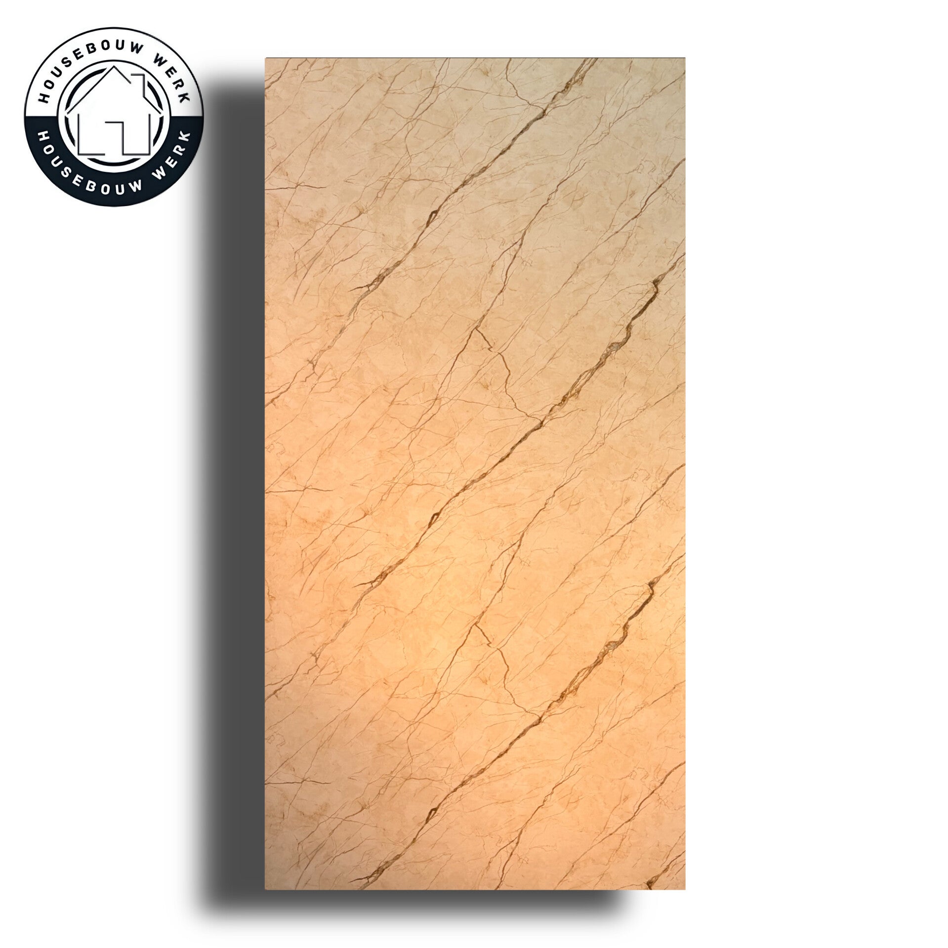 PVC Marmerlook Wandpaneel Bolzano Beige Glans – SMA (Saudi Marble Alternative)