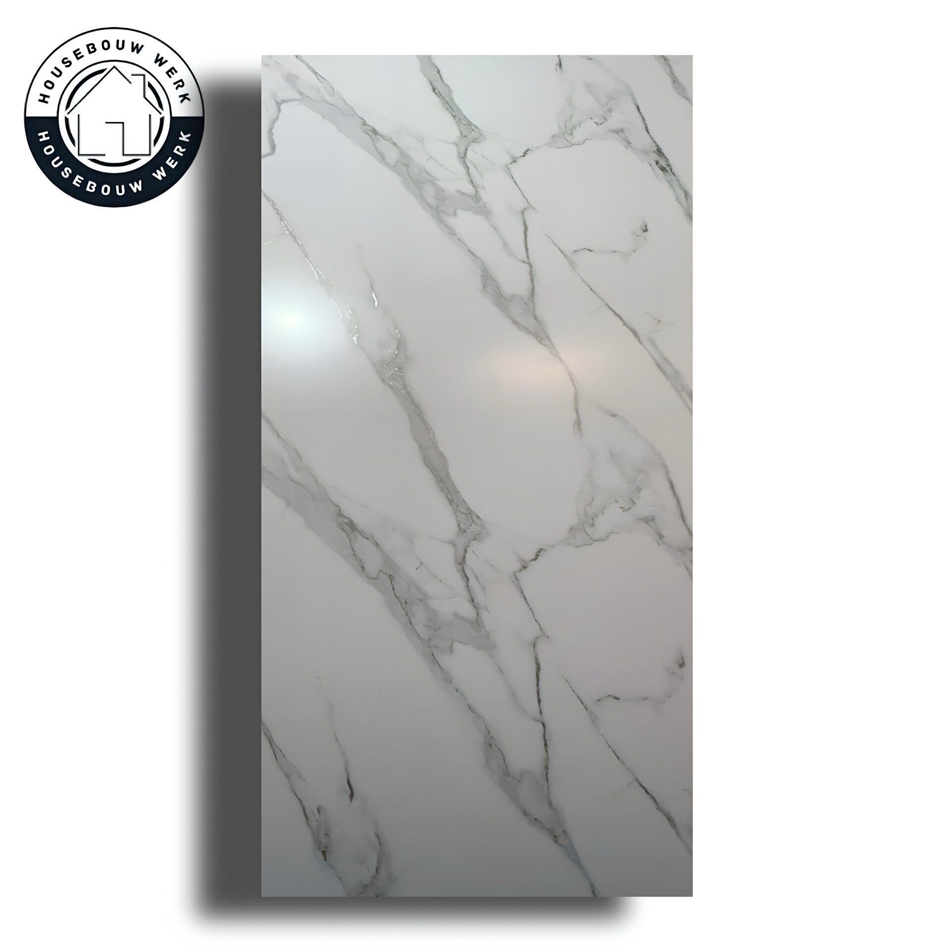 PVC Marmerlook Wandpaneel Calacatta Silver Mat – SMA (Saudi Marble Alternative)