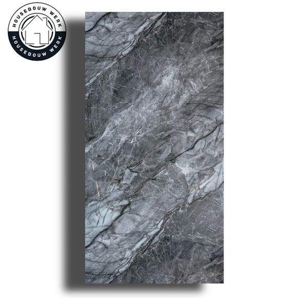 PVC Marmerlook Wandpaneel Grigio Imperiale Glans – SMA (Saudi Marble Alternative)