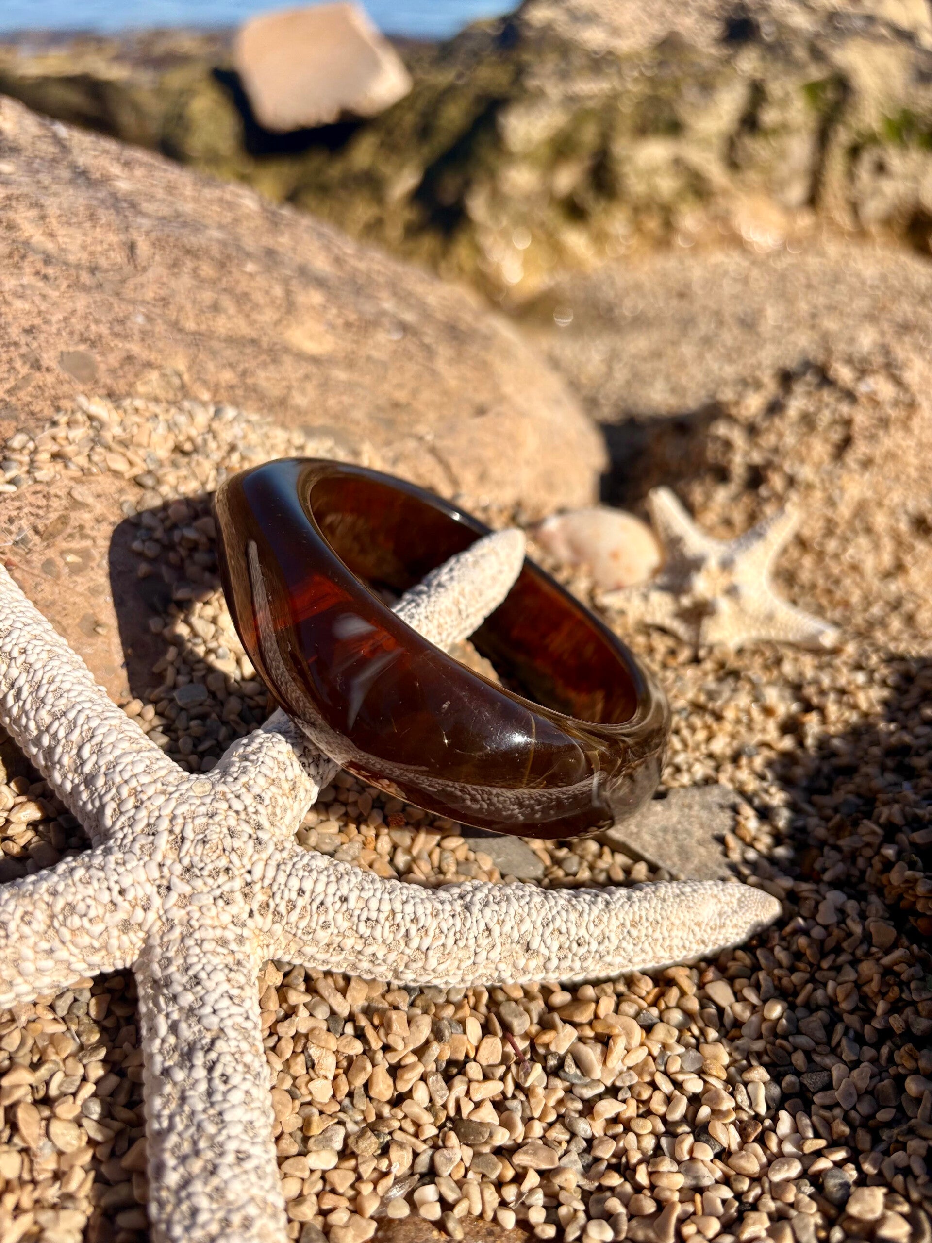 Jonc résine marron