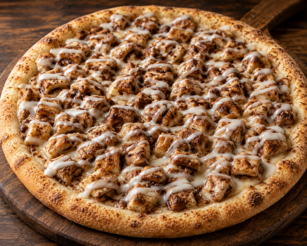 Cinnamon roll pizza