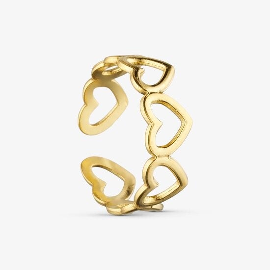 Ring met open hartjes