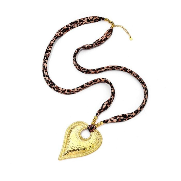 Panter ketting met hart