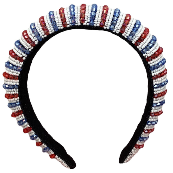 Glitter haarband rood/wit/blauw