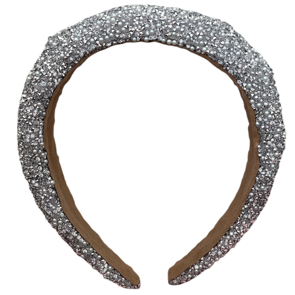 Glitter haarband zilver