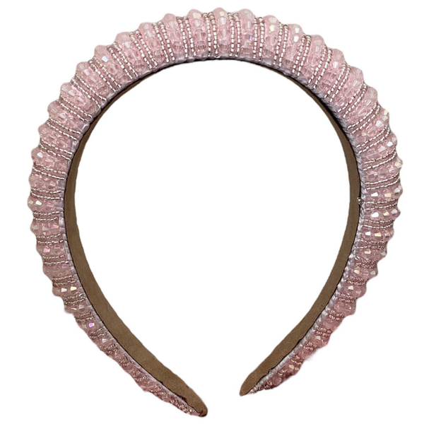 Glitter haarband licht roze