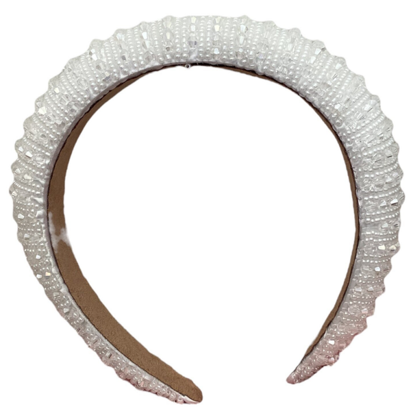 Glitter haarband wit