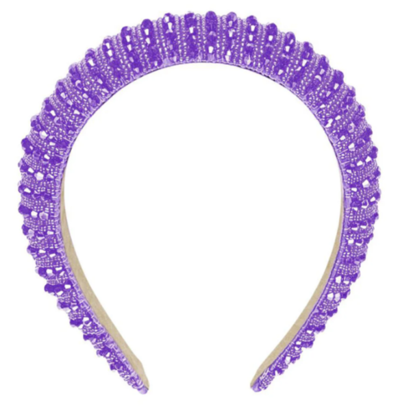 Glitter haarband paars