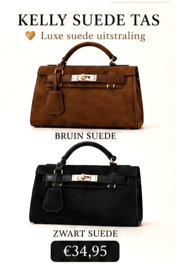 Kelly Suede Handtas – Luxe Suède Uitstraling