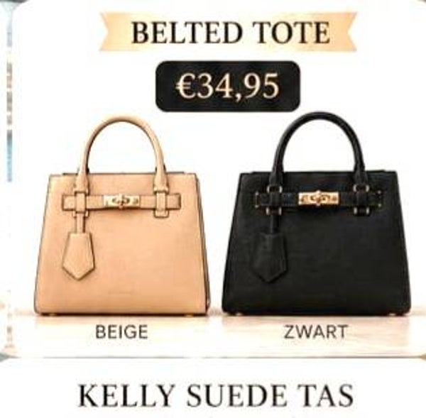 Belted Tote Handtas – Premium Kwaliteit