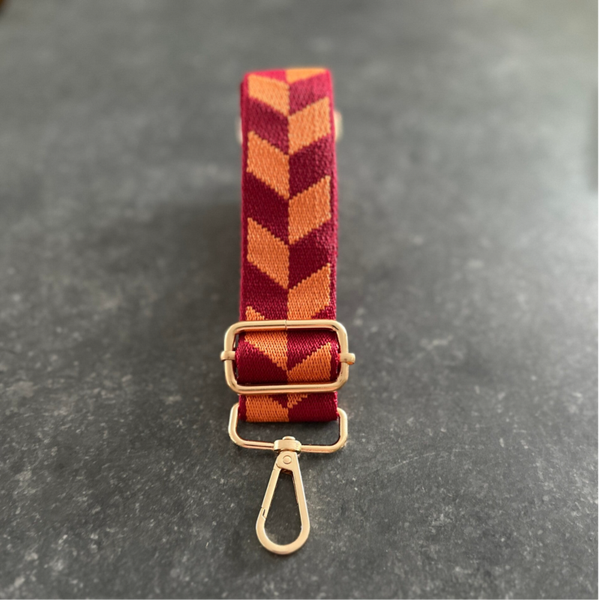 Bag strap / Tassenriem oranje en rood