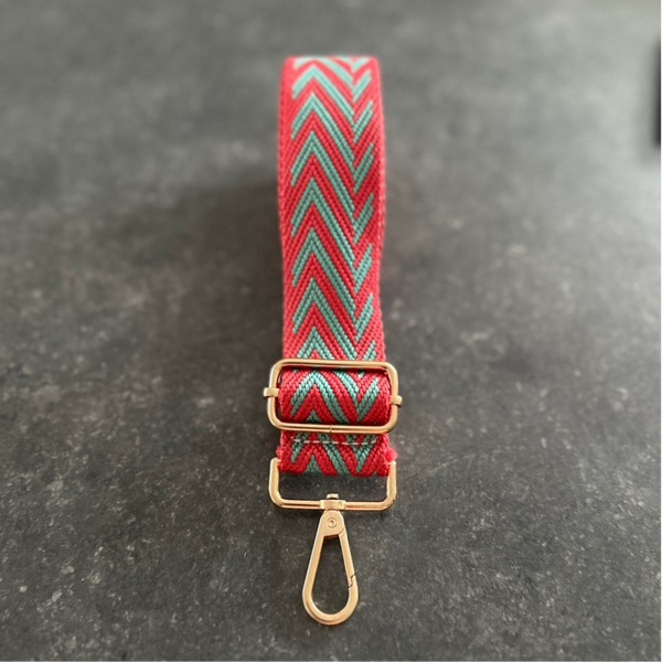Bag strap / Tassenriem groen en rood
