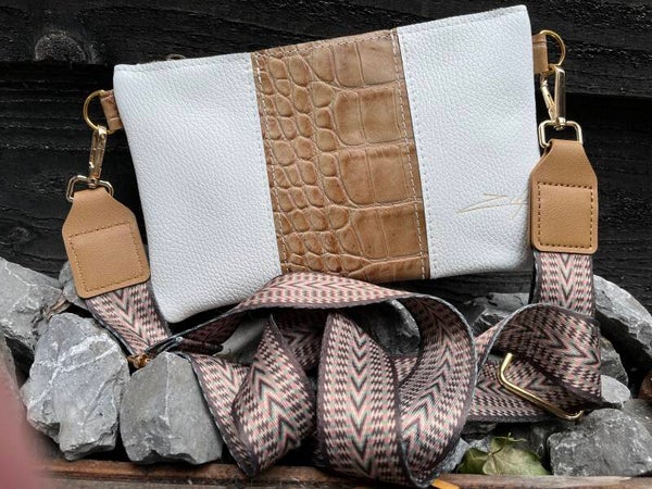 Puglia wit met bruin croco