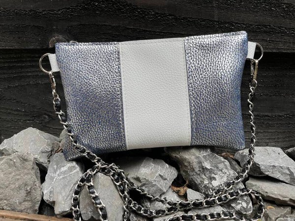 Puglia blauwzilver met wit