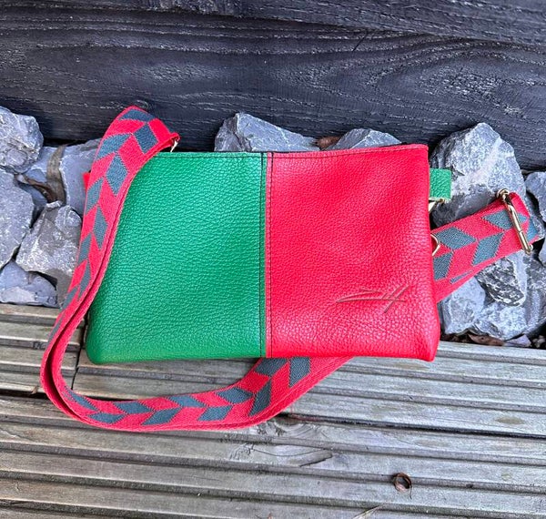 Carnavalstaske - Groen | Rood