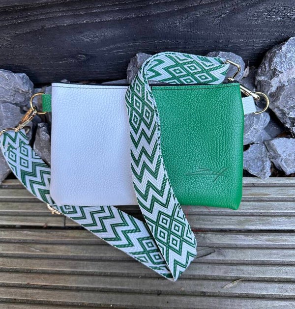 Carnavalstaske - Groen | Wit