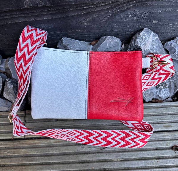 Carnavalstaske - Rood | Wit